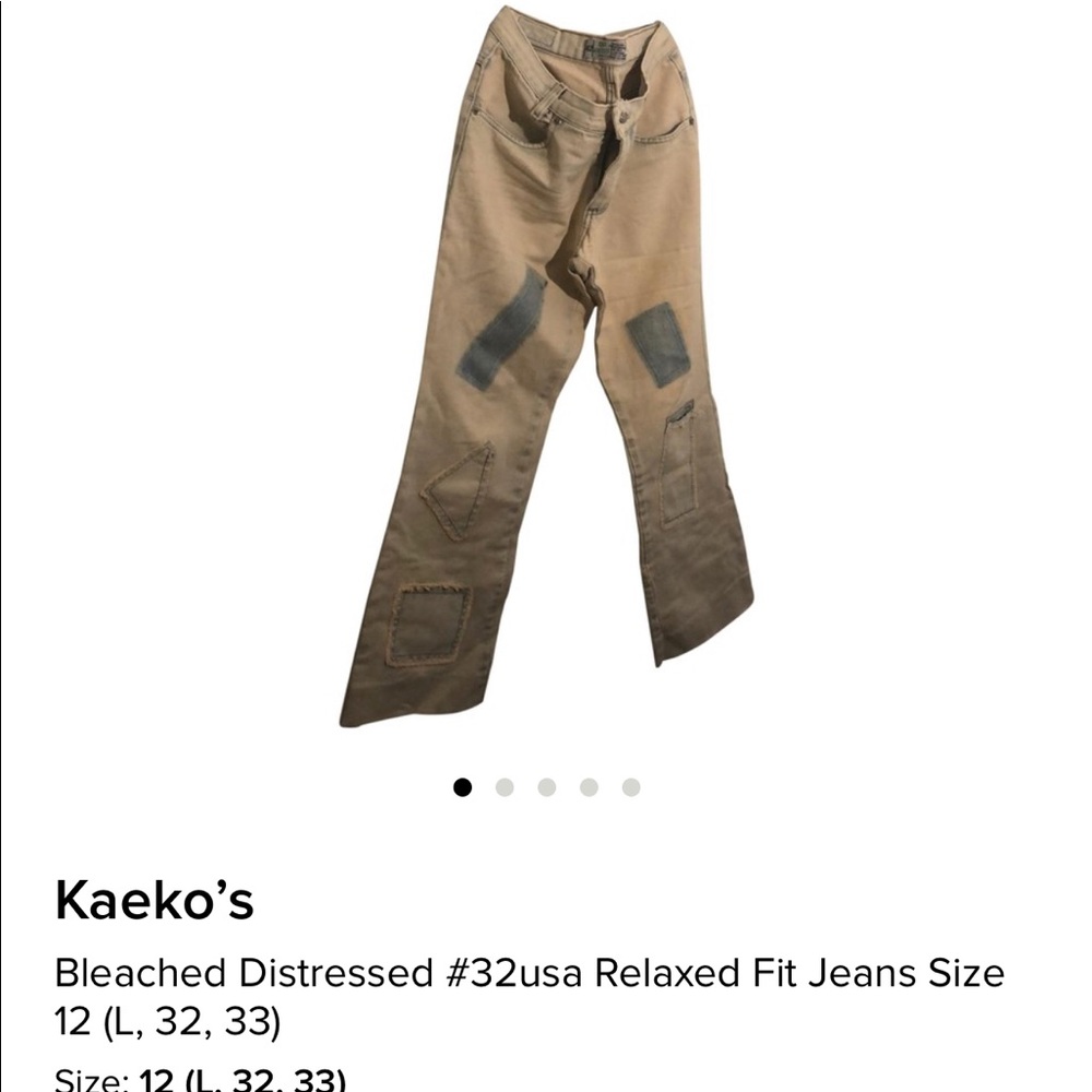 Bleached stressed jeans